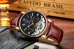 Customized Logo Tourbillon Mechanical Watch Self Winding Stable Performance