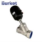 Plastic Pneumatic Cylinder SS316 Pn25 Angle Seat Valve Thread Connection