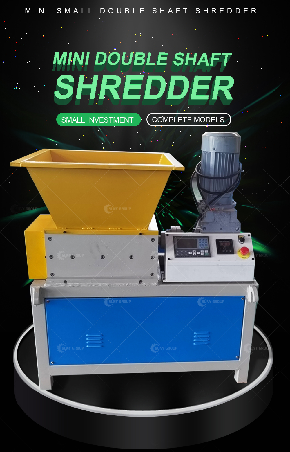 Small Used Melt Steel Drum Shredder Multifunctional Waste Material Voltage 380V/50Hz