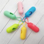 Portable Silicone Dog Outdoor Poop Bag Dispenser Litter Trash Box Dog Poop Bag