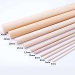 Polished 4mm Unfinished Wood Crafts Long Round Wooden Sticks