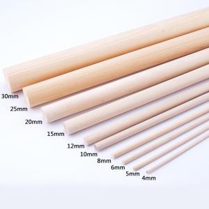 Quality Polished 4mm Unfinished Wood Crafts Long Round Wooden Sticks wholesale