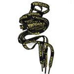 Silk Printing Custom Shoelace Flat 20mm Brown Braided Shoe Laces
