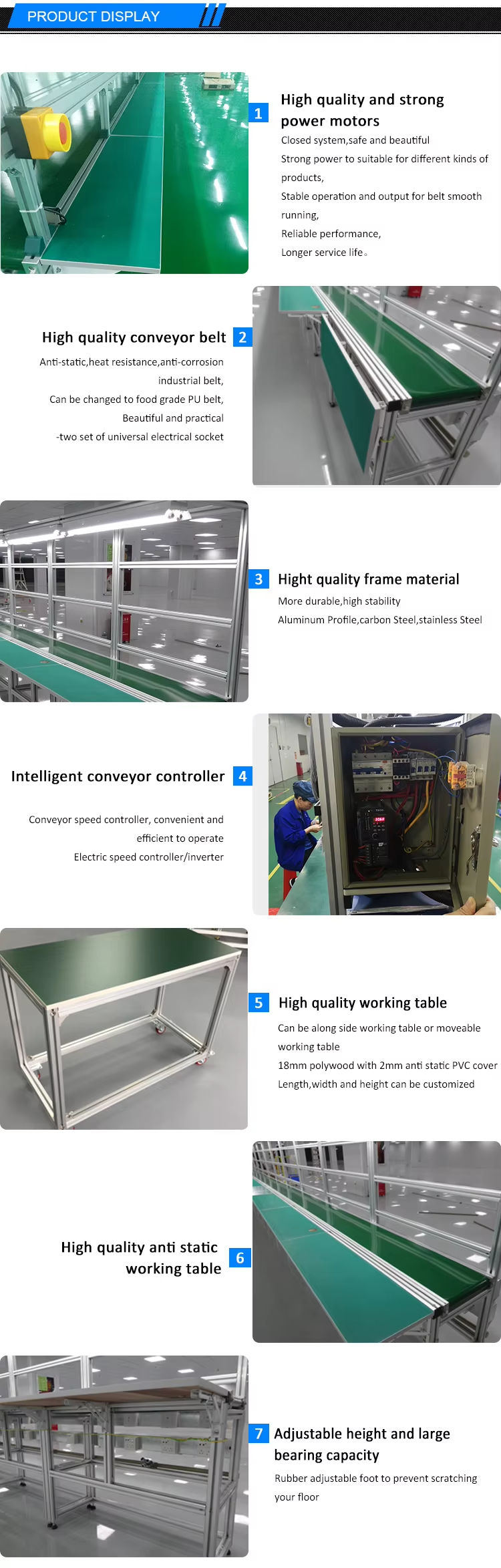 Rubber Sidewall Belt Conveyor Adjustable Belt Conveying Equipment