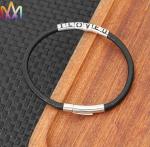 9g Inspirational Jewelry Braid Mens Engraved Bracelets