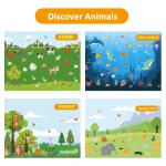 Discover Animals Reusable Sticker Book Large 200 PCS For Kids Birthday Gift