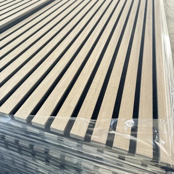 Acoustic Wood Wall Panels 3D Sound Dampening Panels Wall Decoration Walnut Oak