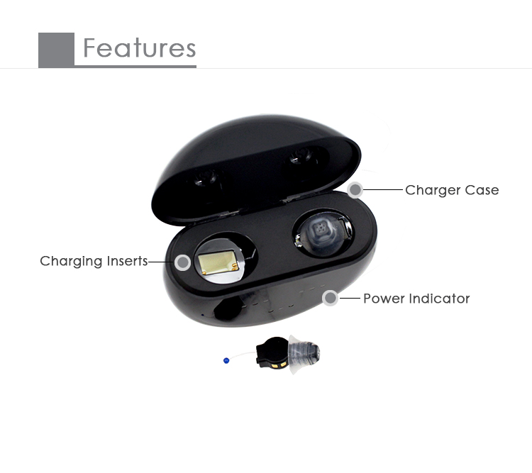Micro Invisible Hearing Aids For Seniors Rechargeable CIC Digital