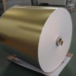 Golden Vacuum Metallized Paper ISO Foil Paper Roll 67GSM With High Wet Strength