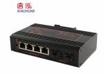 Din Rail / Wall Mount Un Managed Industrial Ethernet Switches 6 Port Long Life