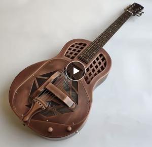 Quality Resonator Guitar, Resophonic Guitars, Metal Brass Body Duolian Guitar wholesale