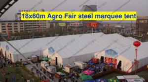China Inflatable Roof Cover Outdoor Show Tents 18 x 60m Plat Form Inside For Trade Show on sale