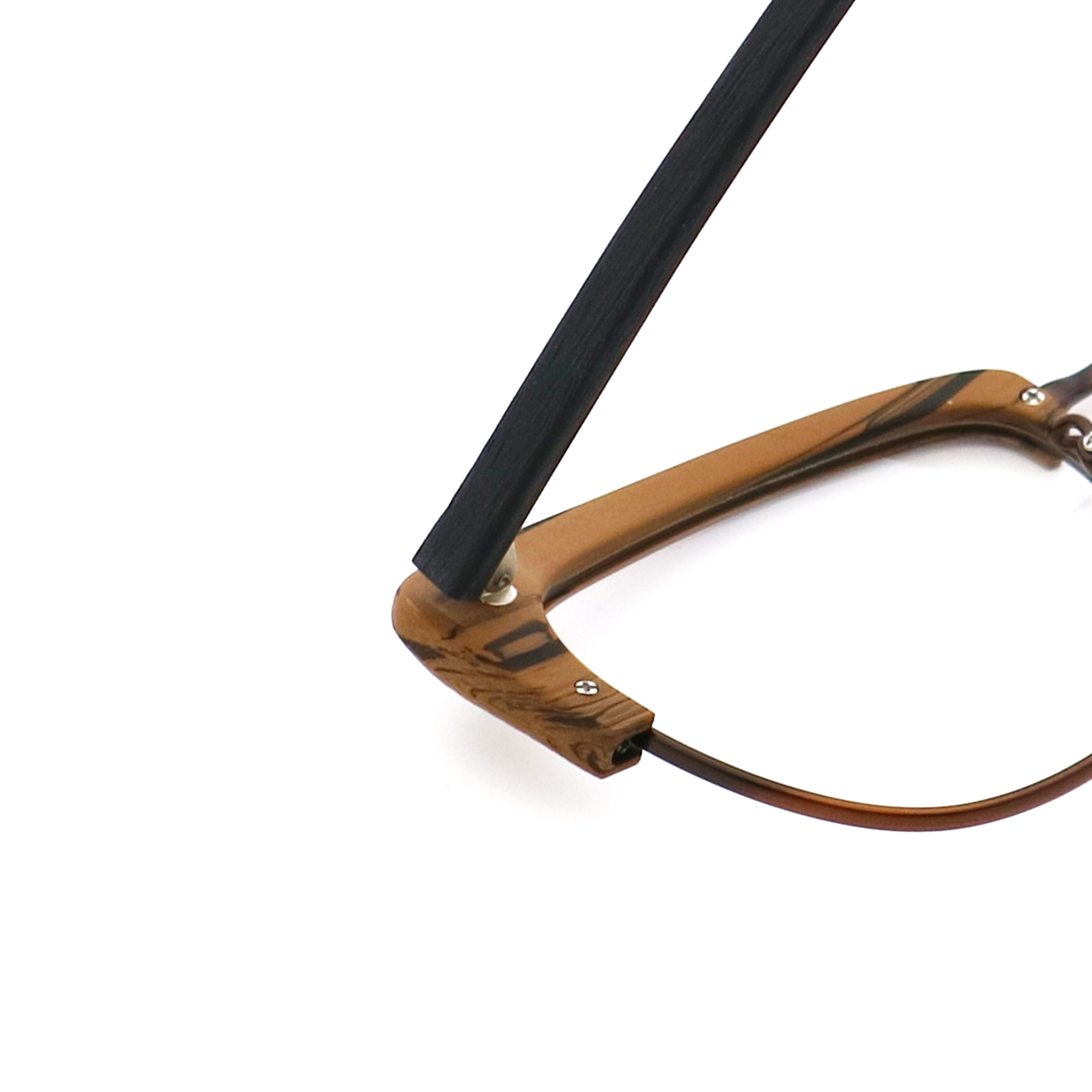 Retro Handmade Wood Grain Acetate Optical Glasses Frame MR 0364