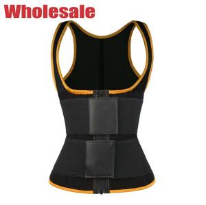 Quality Orange 2 Straps 3XS To 6XL Workout Waist Trainer Vest Sauna Tank Vest wholesale