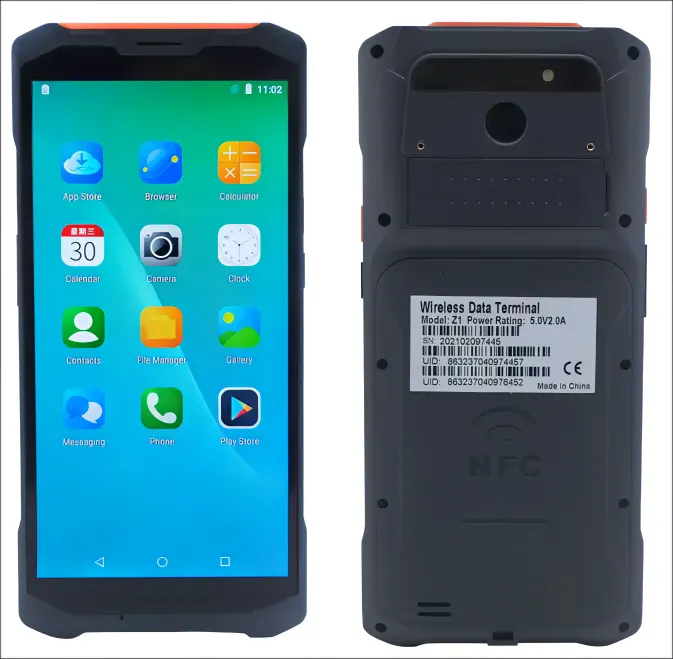 Industrial 5.99 Inch PDA Handheld Data Collection Terminal with Scanner and Android 8