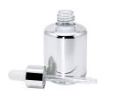 Silver 30ml 50ml Glass Cosmetic Bottles For Person Care Products