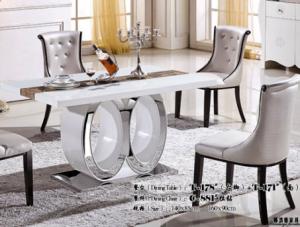 Quality home dining room 6 person rectangle marble table furniture wholesale