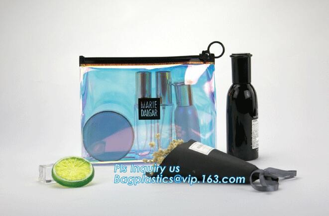 gusset slider ziplock printed pvc zipper bags with holding loop with confetti, zipper slider bags for pencils pens