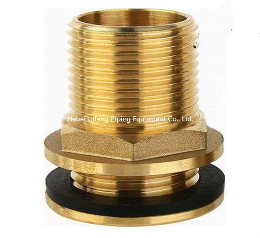 Cheap 15mm od yellow brass color forged brass compression fitting straight threaded water tank connector for sale