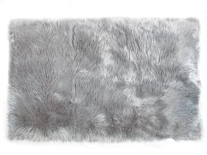Quality Gray Colour Polyester Area Rugs / Faux Sheepskin Area Rug wholesale