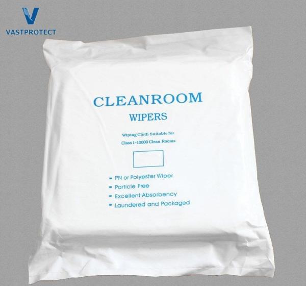 Lint Free 9*9 inch Polyester Microfiber Cleanroom Wipers for Optical Lens