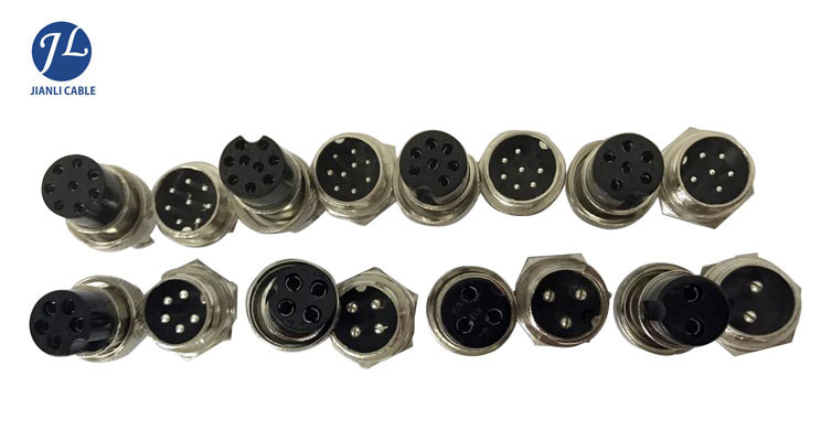 Waterpoof GX16 5Pin Aviation Cable Male To Male Connector Reversing Camera System