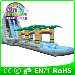 Quality QinDa Inflatable Large Amusement Park Inflatable Water Slide for Sale wholesale