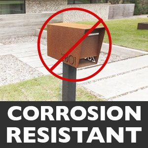 Anti-rust Modern Design Curbside Post Mount Mailbox with Stainless Steel Hinges Magnetic Door