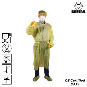 Quality Polypropylene pPE Sterile Disposable Gowns Non-Hazardous Yellow Disposable Gowns wholesale