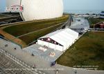 40x60m 2000 Capacity Outdoor Exhibition Tents With PVC Walls / White Wedding