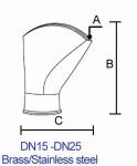 Architectural 30m3/H Stainless Steel Fan Fountain Nozzle