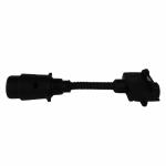 Black 7 Pin Trailer Connector 24V Voltage For Commercial Vehicles 2 Years