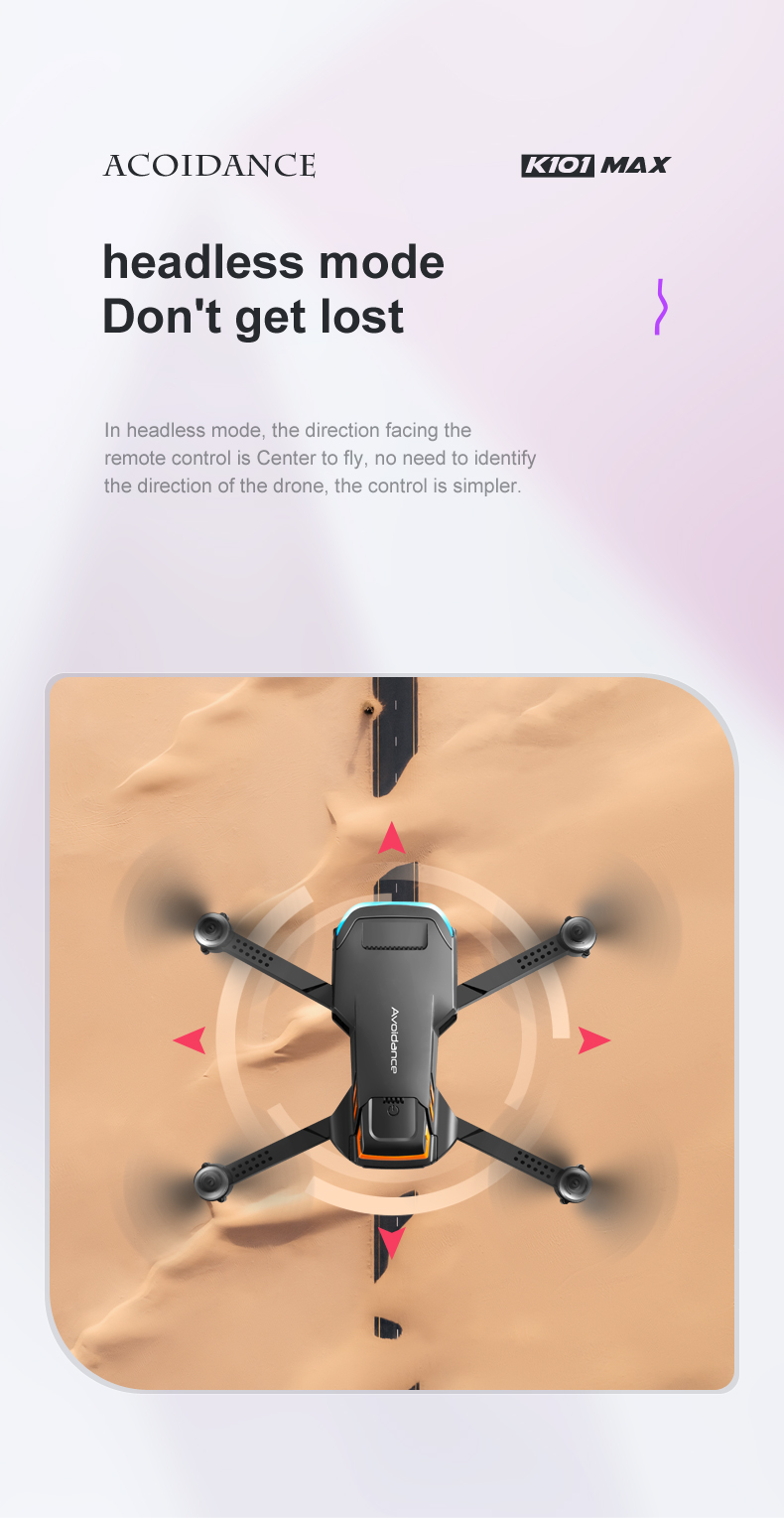 Beginner Operator Skill Level K101 Max Drone 4k Camera and GGPS Mini Toy Drone with 18-25 Minutes Maximum Flight Time