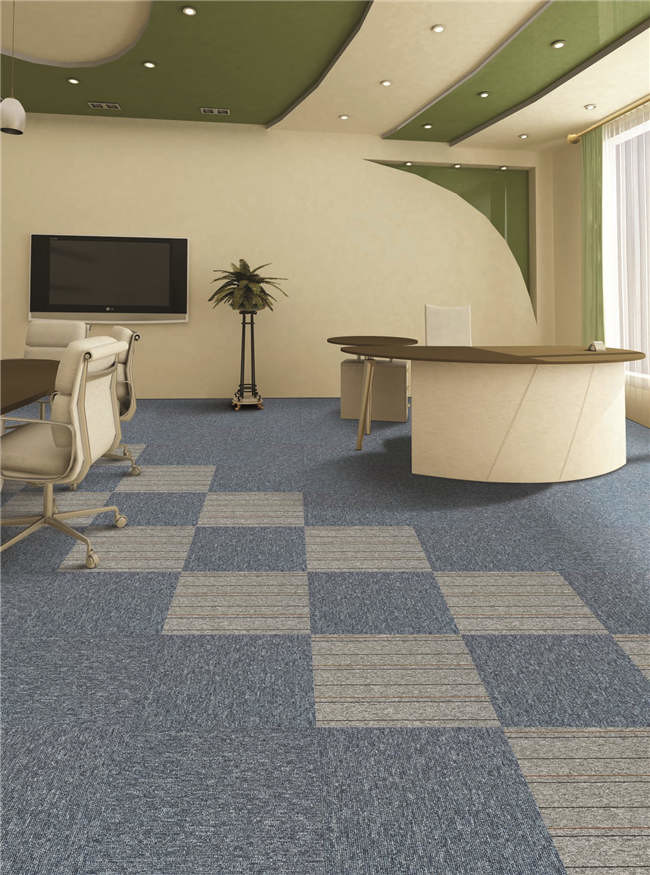 PP WITH BITUMEN COMMERCIAL CARPET TILE FOR OFFICE,SOUND PROOF 50CM*50CM