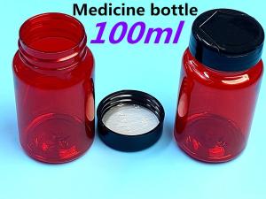 Quality Red Empty Prescription Bottles 150ml Plastic Containers For Medicines wholesale