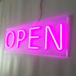Brand Names Pink Bar Open Neon Sign 50000-80000 Hours Lifetime