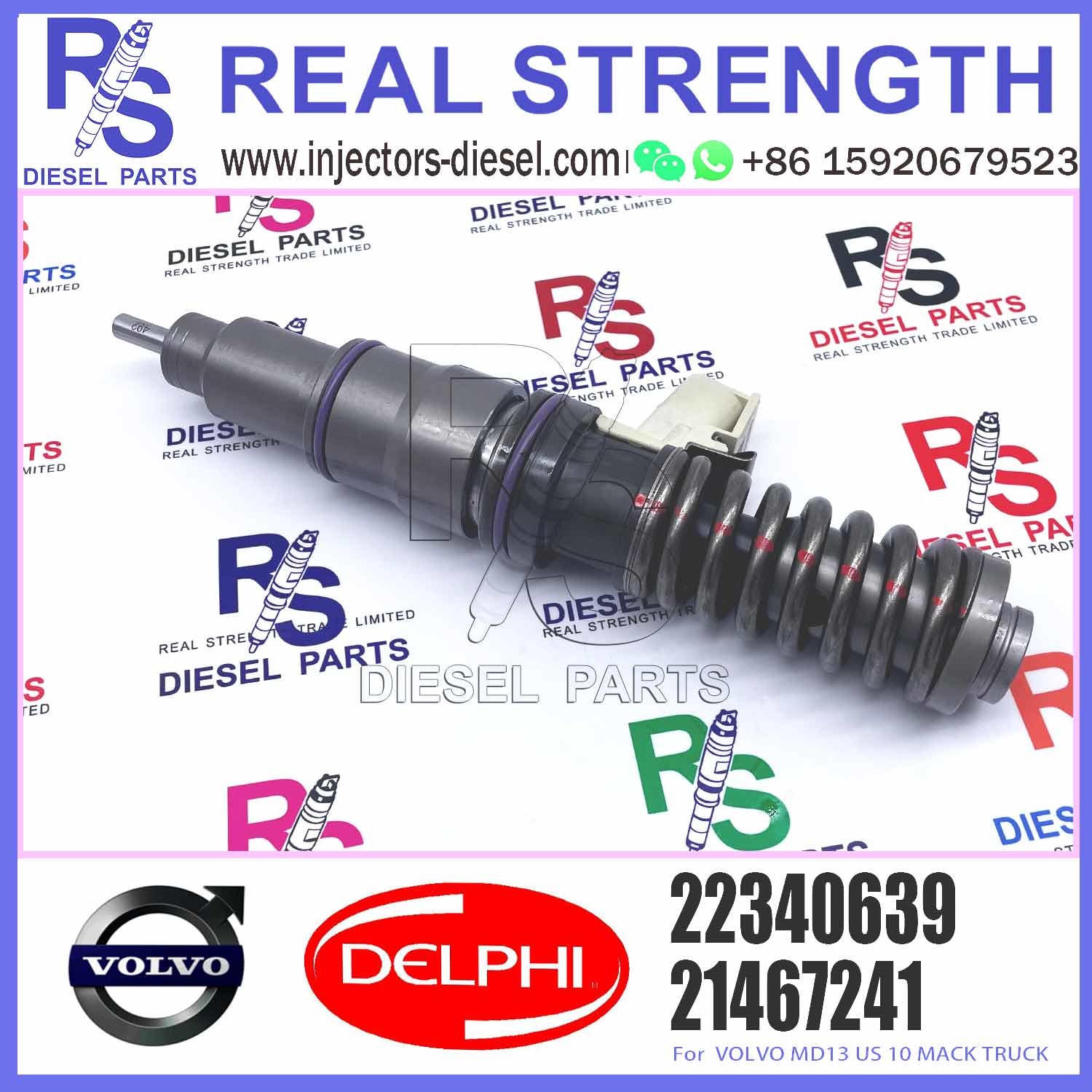 High Quality Aluminum 22340639 Fuel Injector 22340639 For V-O-L-V Ec380D Ec480D Engine