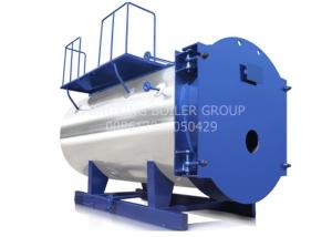 Quality 1 Ton Dual Fuel Steam Boiler 10 Bar Shell Type Boiler Low Heat Loss wholesale