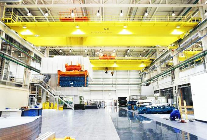High Pressure Double Crank Electric Double Girder Overhead Crane With Remote Control