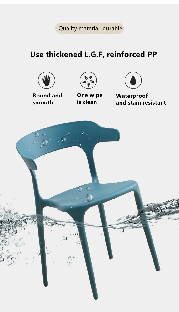 Full PP Plastic Stackable Dining Chairs OEM ODM Moulded Plastic Dining Chairs