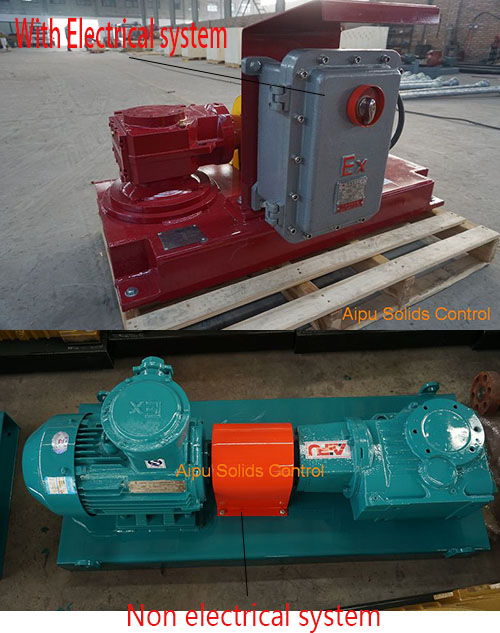 The difference of with electrical system and without electrical system mud agitator