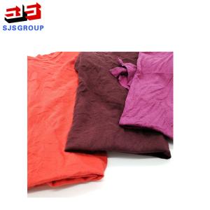 Quality IMPA Dark Mixed Color 100% Cotton T Shirt Cleaning Rags Lint Free wholesale