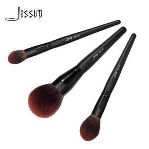Quality Jessup 3pcs Face Makeup Brush Se Black Shimmer Collection Powder Brush Private Label Makeup Brush Vendors T274 wholesale
