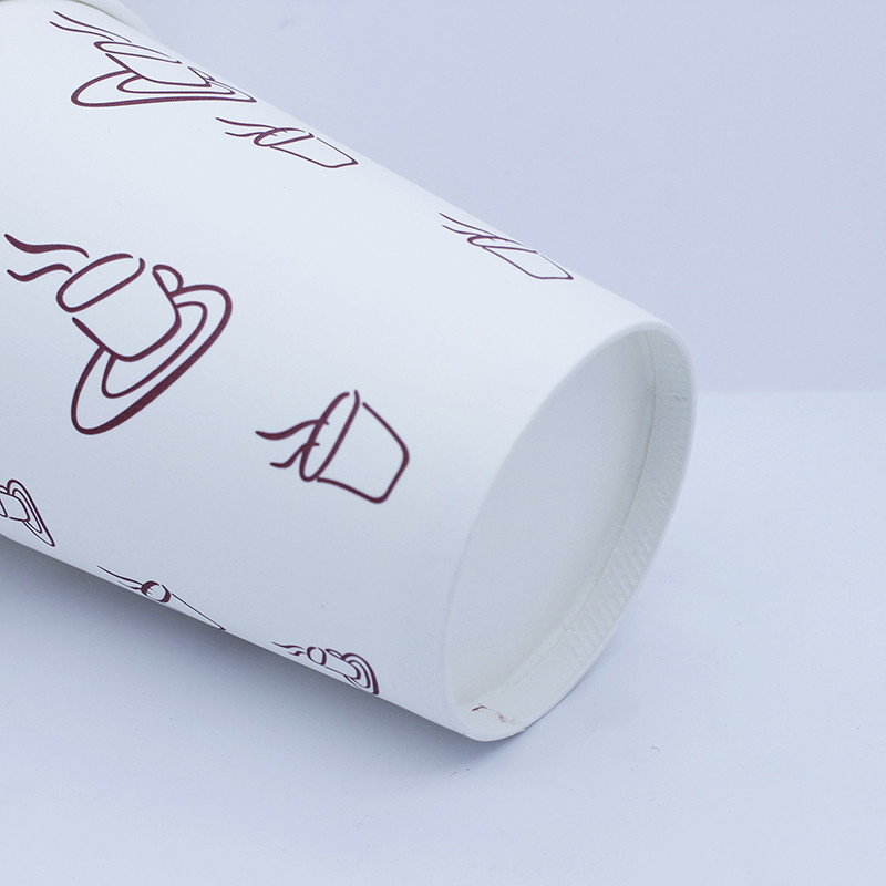 Custom Takeaway Eco Friendly Paper Coffee Cups With Lids For Hot Drinks 12oz