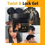 Strong Hold Alcohol-Free Gel for 4C Hair Styling Twist Loc Braid Tresse Private