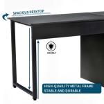 Black 300LBS Capacity 2 Person Computer Desk / Two Person Office Desk