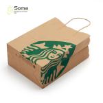 100% Recyclable Shopping Gift Brown Kraft Paper Grocery Bag