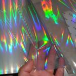 Opaque Vibrant Rainbow Holographic Film Smooth Surface Seat Resistant