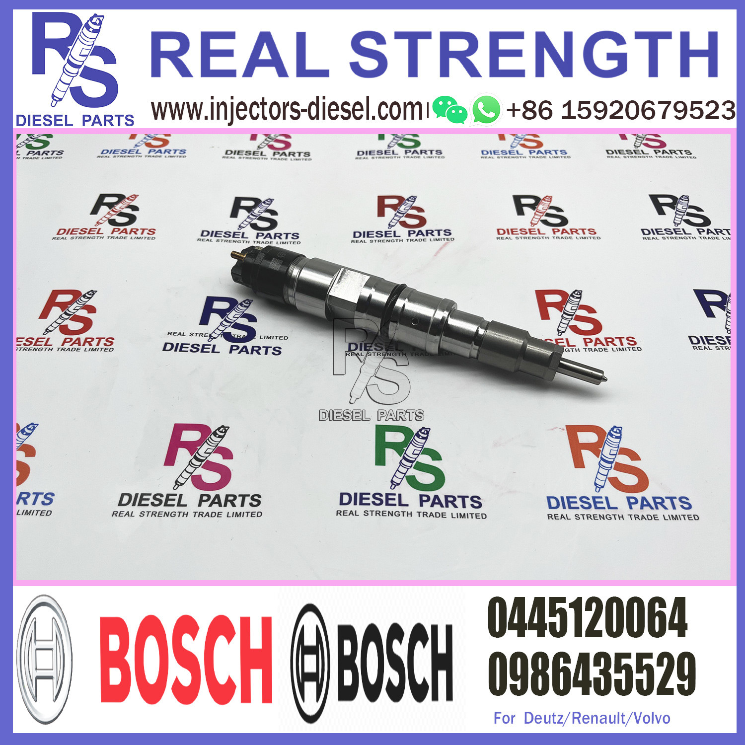 Renault / V-O-L-V Fuel Injector 0986435529 0445120064 Deutz Diesel Injectors