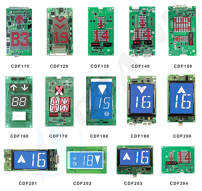 Manufacturers White LED DC24V Lift Elevator Parts Cop Panel Dot Matrix Display Hall Indicator Board